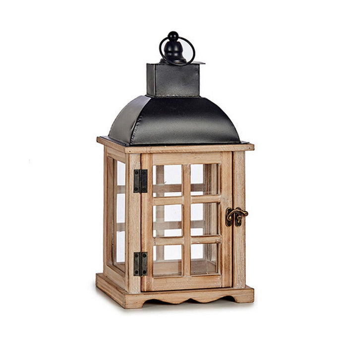 Latern Gift Decor 19B08070S-A1 19B08070S-A1 Кафяв Черен Дървен Метал Кристал 14 x 40 x 20 cm 20 x 40 x 14 cm (6 броя)