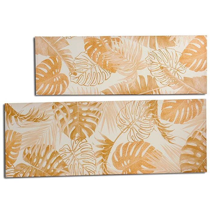 Пластно Gift Decor PC341812 PC341812 Златен Лист на растение 135 x 45 x 1,5 cm (6 броя)