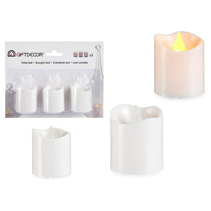 Комплект Свещи Gift Decor LEHB-03B LEHB-03B Бял 18 x 14 x 4 cm 3,7 x 3,7 x 5 cm (12 броя)