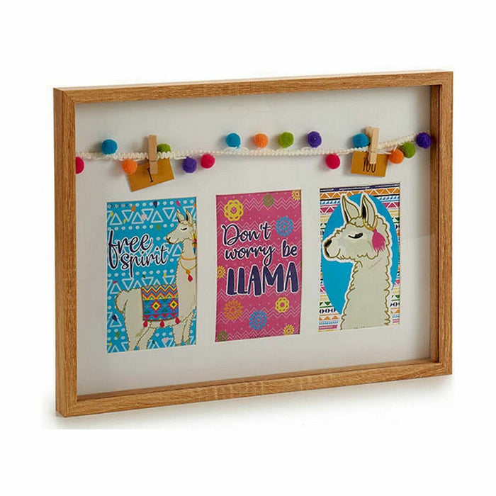 Държатели за стена Gift Decor 8K722946T 8K722946T Многоцветен Дървен Лама Пискюли (8 броя)