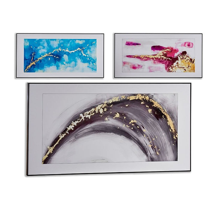 Пластно Gift Decor 77558 77558 Син Кафяв Розов Абстрактен 61,5 x 3 x 121 cm (3 броя)