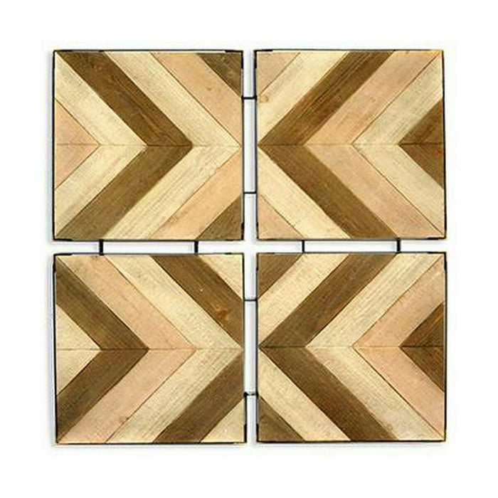 Декорация за стена Gift Decor 6AB1147 Bafana Кафяв Бежов 3 x 82,5 x 82,5 cm (2 броя)
