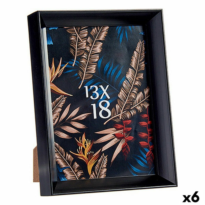 Рамка за снимки Gift Decor WPC0235MS-2-BL WPC0235MS-2-BL Черен Cтъкло Пластмаса (6 броя)