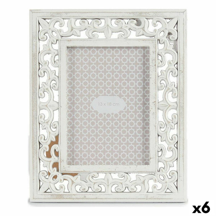 Рамка за снимки Gift Decor LH520934 LH520934 Бял Дървен Кристал Евкалиптово дърво (6 броя)