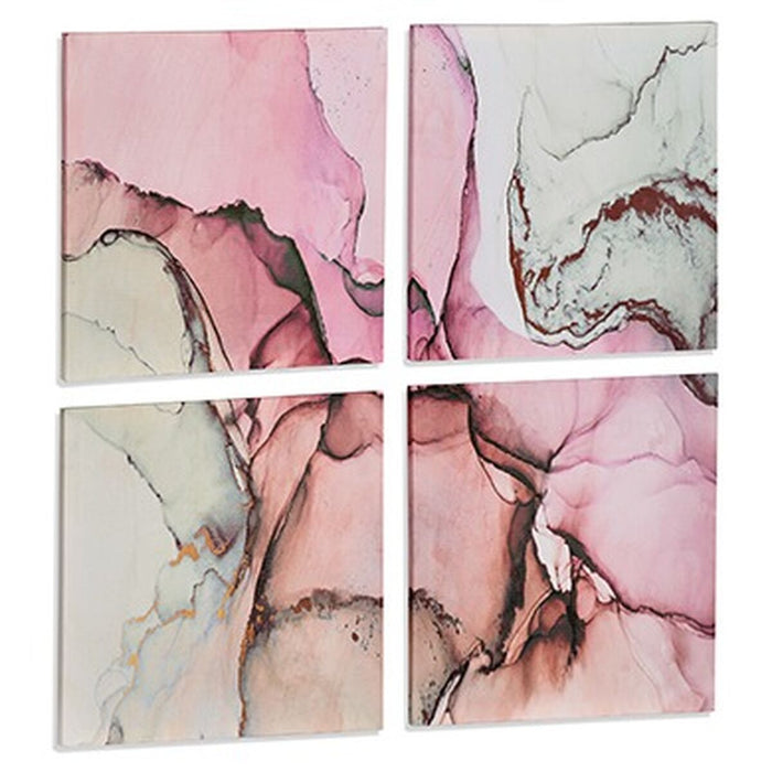 Пластно Gift Decor PC342107 PC342107 Пластно 35 x 7 x 35 cm Розов Мрамор (4 Части)