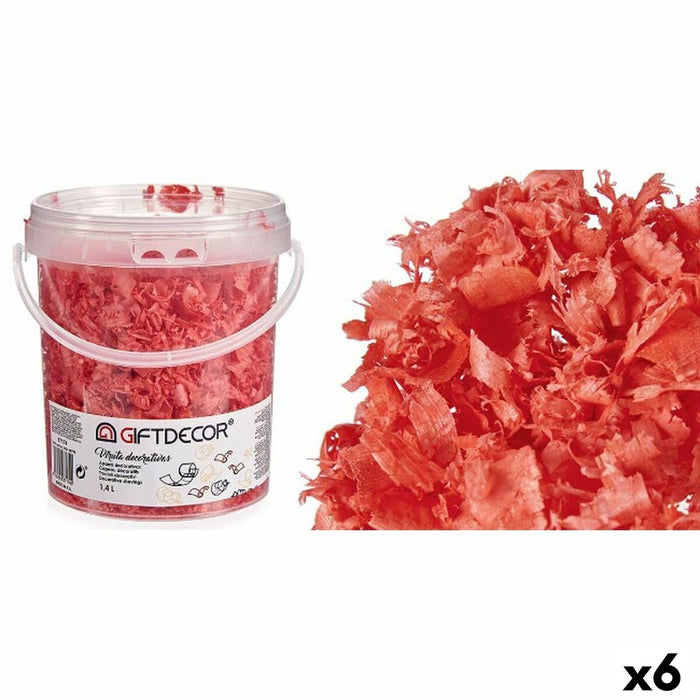 Декоративен Чип Gift Decor VIRUTA-ROSA VIRUTA-ROSA Корал 1,4 L (6 броя)