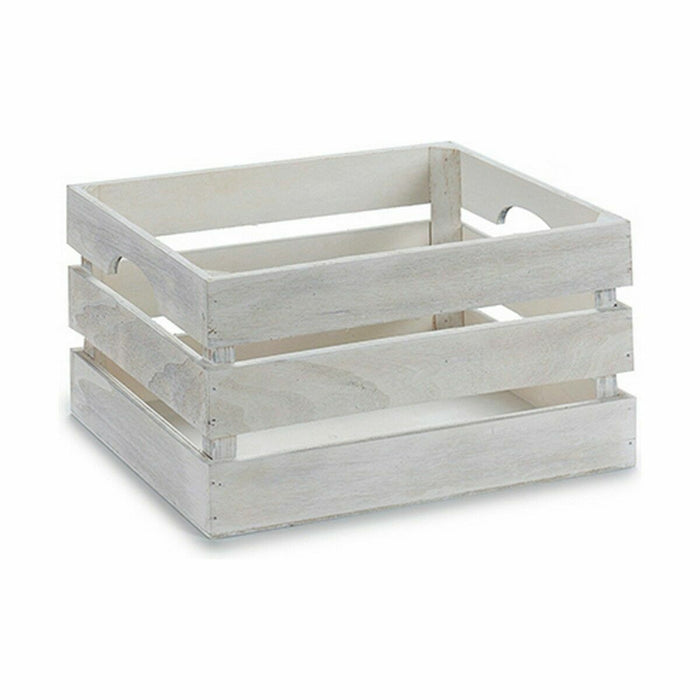 Декоративна кутия Gift Decor 4611C-WHI 4611C-WHI Бял Дървен Топола Тополово дърво (18 броя)