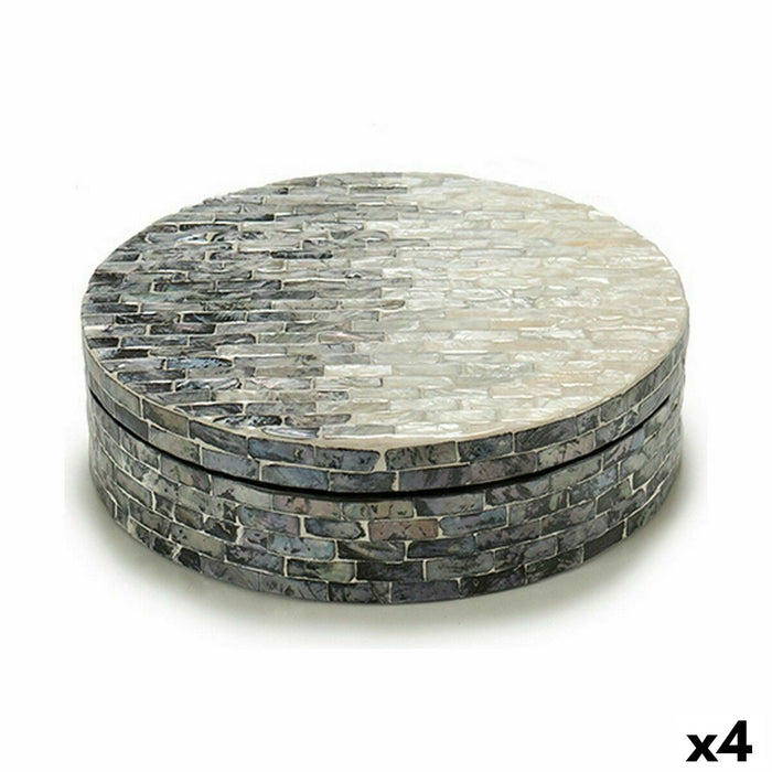 Декоративна кутия Gift Decor TLC-82014 TLC-82014 Бял Черен Сребрист Сребро Седеф ПДЧ (4 броя)
