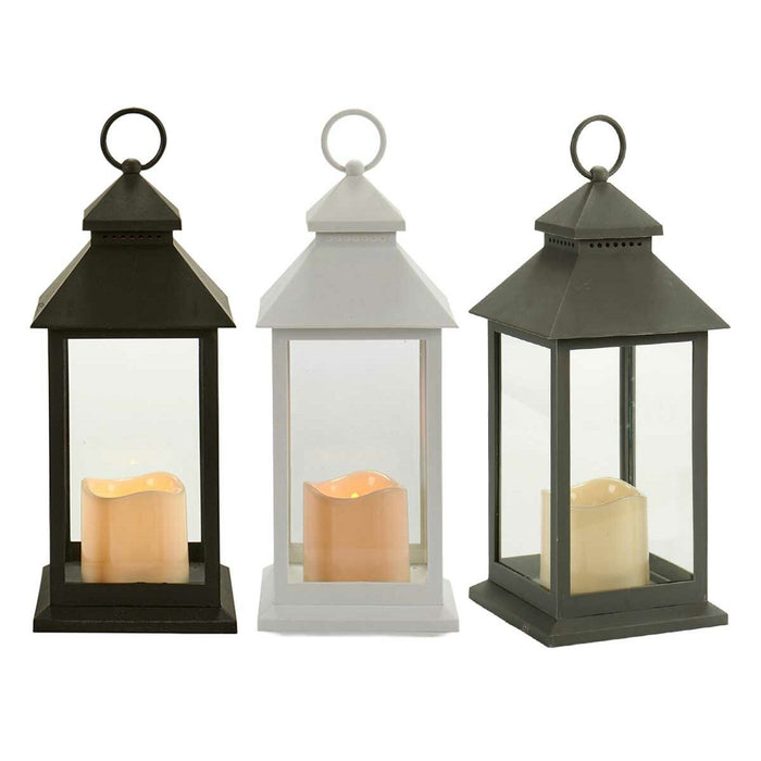 LED Фенер Gift Decor B2269 PALET B2269 PALET Бял Черен Кристал Пластмаса 13,5 x 34,5 x 13,5 cm (12 броя)