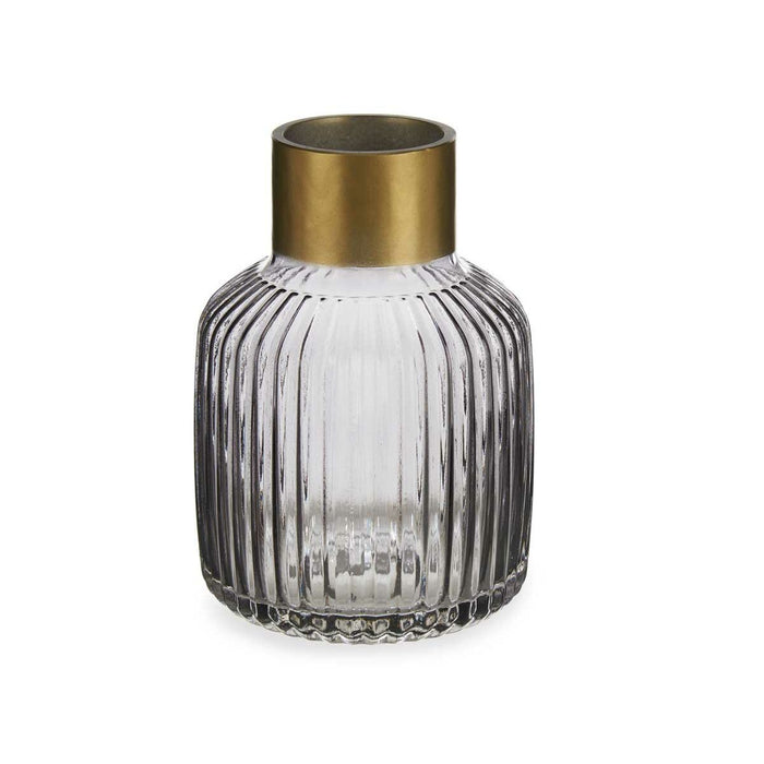 Ваза Gift Decor V1522IP-S V1522IP-S Сив Златен Cтъкло Райета 14,5 x 22 x 14,5 cm (6 броя)
