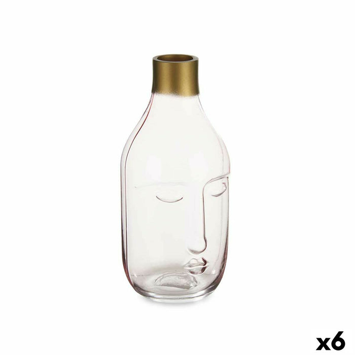 Ваза Gift Decor VGY1125S-C VGY1125S-C Розов Cтъкло Лице 11 x 24,5 x 12 cm (6 броя)