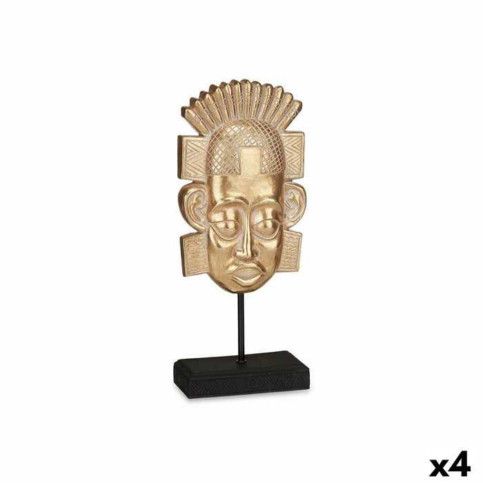 Декоративна фигурка Gift Decor QS98725 QS98725 Златен Индианец 17,5 x 36 x 10,5 cm (4 броя)
