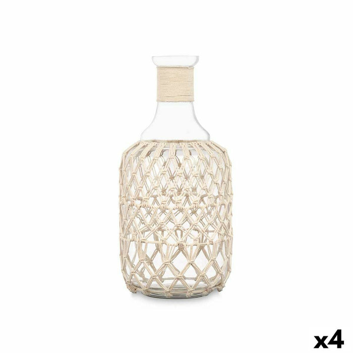 Декоративна бутилка Gift Decor 21639W 21639W Бял Прозрачен 18 x 38 cm 18 x 38 x 18 cm Декоративна (4 броя)