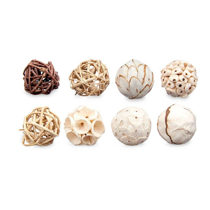 Комплект Декоративни Топки Gift Decor 10 10 Бял Кафяв 8 x 16 x 8 cm (12 броя)