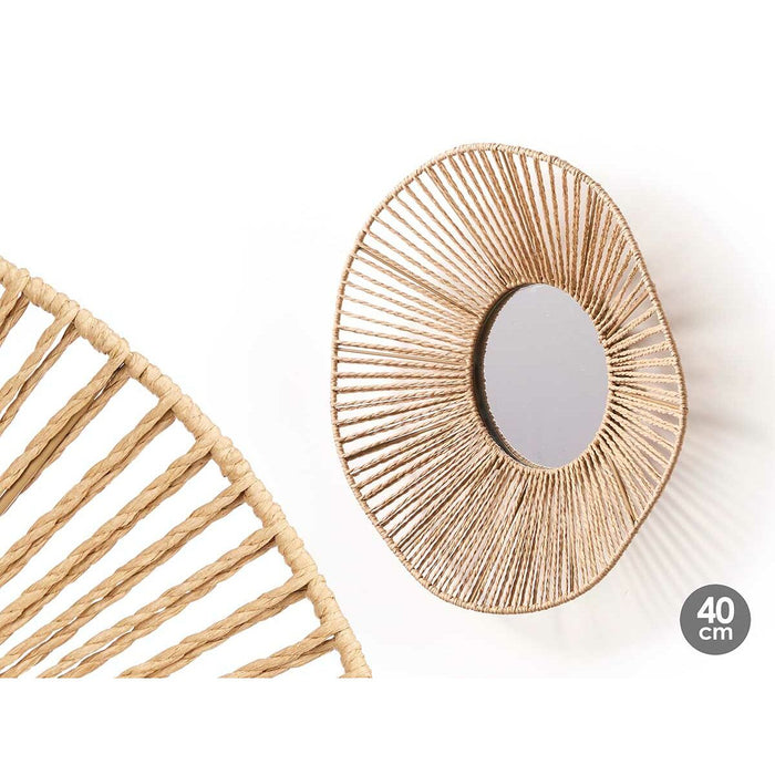 Стенно огледало Gift Decor Естествен Вълни 41 x 8 x 41 cm (6 броя)