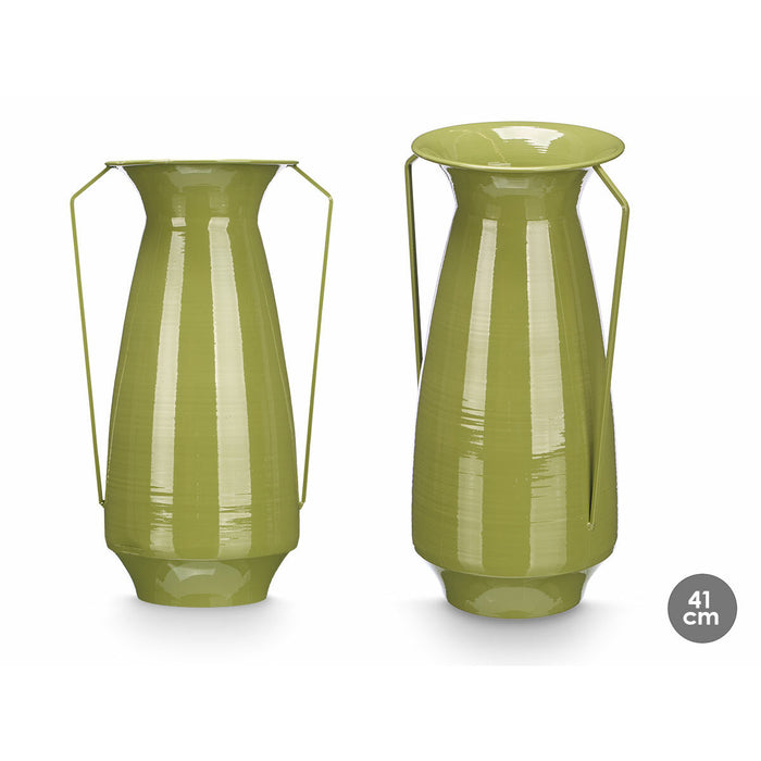 Ваза Gift Decor Зелен Желязо Конусовиден 25,5 x 41,5 x 18,5 cm (4 броя)