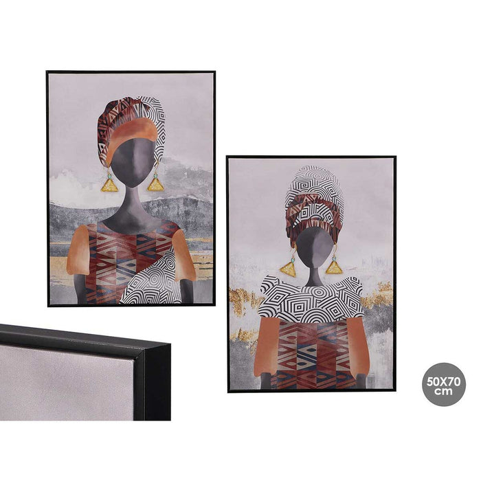 Пластно Gift Decor Червен Сив Оранжев Дама 50 x 3 x 70 cm (4 броя)
