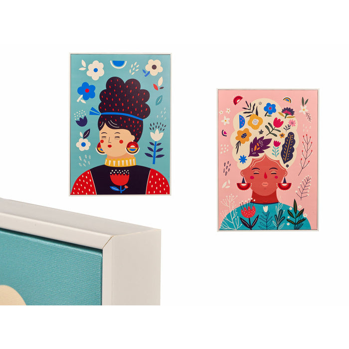 Пластно Gift Decor Многоцветен Дама 50 x 3 x 70 cm (4 броя)