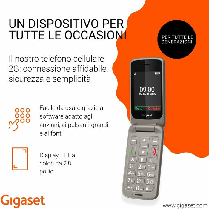 Смартфони Gigaset S30853-H1231-R102 2,8" Сив
