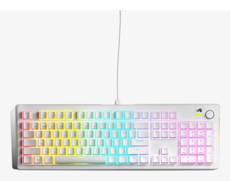Геймърска механична клавиатура Glorious GMMK 3 100% White - Fox Linear Switches