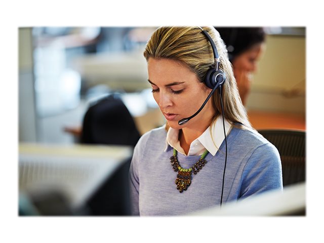 JABRA BIZ 2400 Mono USB СЛЕДВАЩО ПОКОЛЕНИЕ Тип 82 E-STD шумопотискащ USB конектор с бутон за заглушаване и контрол на звука Микрофон