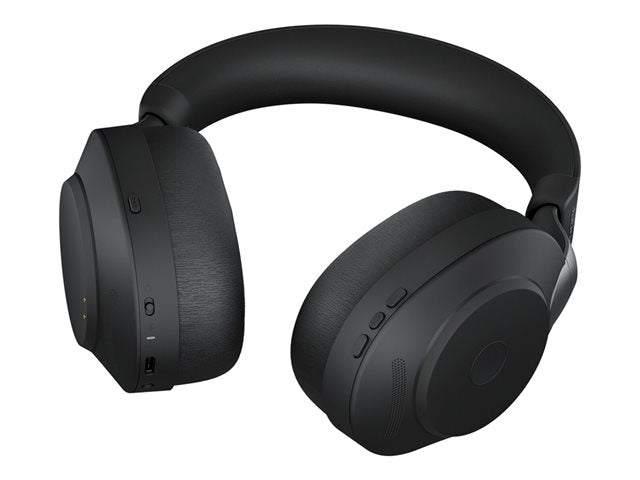 JABRA Evolve2 85 UC Стерео слушалки пълен размер Bluetooth, безжични, жични, активно шумопотискане, 3,5 mm жак, шумоизолиращо черно
