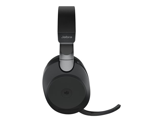 JABRA Evolve2 85 Link380c MS Stereo Bluetooth Безжичен, кабелен, активно шумопотискане, 3,5 мм жак Черен, сертифициран от екипи