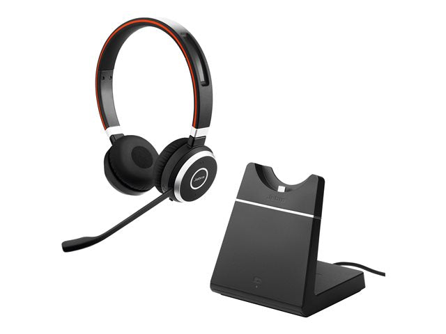 JABRA Evolve 65 със стойка за зареждане Stereo UC
