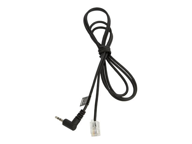 JABRA RJ10 кабел към щепсел с 2,5 мм щифт 1,0 метър за Panasonic KX-T 7630 7633 7635 и напр. GN9300 GN9120 GN Ellipse GN8000