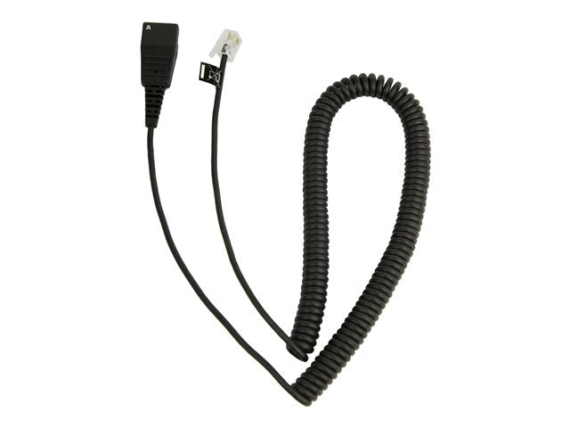 JABRA QD кабел към RJ10 навит 0,5-2 метра за Lucent Callmaster V VI Cisco 79xx и PLX A22