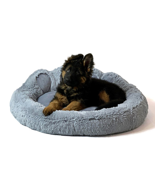 GO GIFT Легло за куче и котка XXL - сиво - 85x85 см