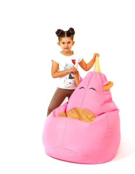 Unicorn розов XXL 140 x 100 см Sako чанта пуф