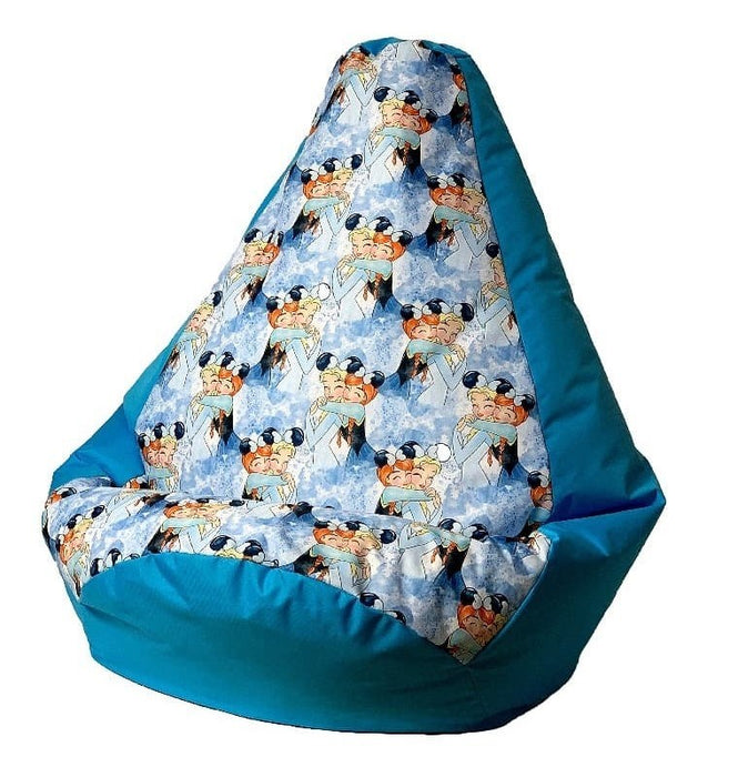 Чанта Sako пуф с щампа круша синя - Frozen XL 130 x 90 см