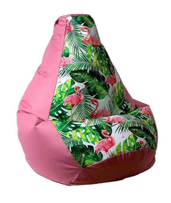 Sako чанта пуф Pear print pink-flaming XL 130 x 90 cm