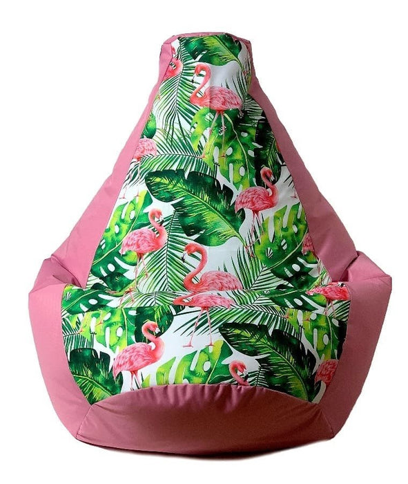 Чанта Sako пуф Pear print розово-пламтящо XXL 140 x 100 cm