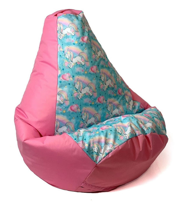 Sako чанта пуф Pear print розово-еднорог XXL 140 x 100 см