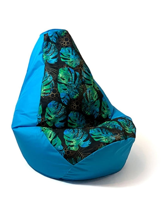 Sako чанта пуф Pear print blue-monstera XL 130 x 90 cm