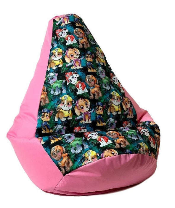 Чанта Sako пуф Pear print pink-PAW Patrol XL 130 x 90 cm