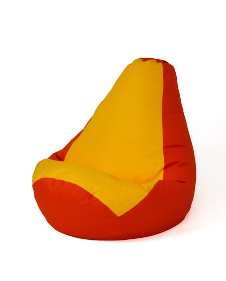 Сако чанта пуф Круша червено-жълта L 105 x 80 см