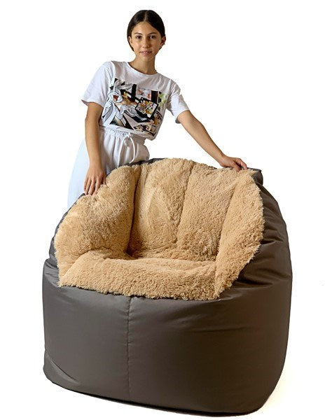 Sako чанта пуф Fluffy кафяв XXL 140 x 90 см
