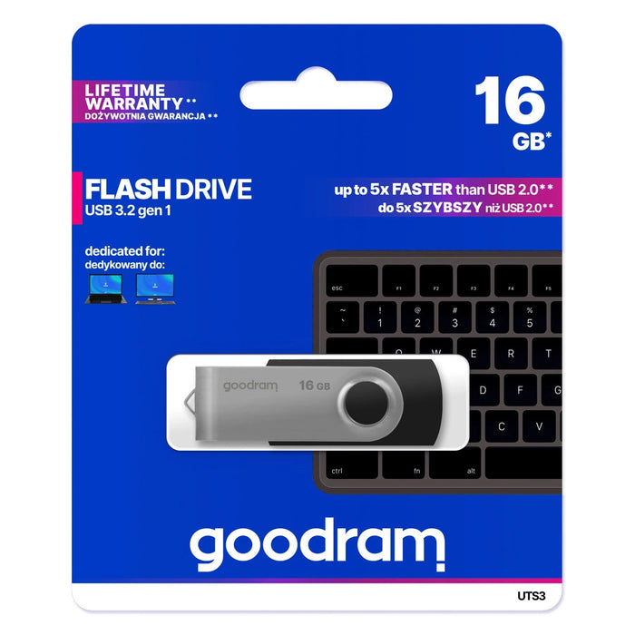 Pendrive 16 GB USB 3.2 Gen 1 UTS3 Goodram - черен