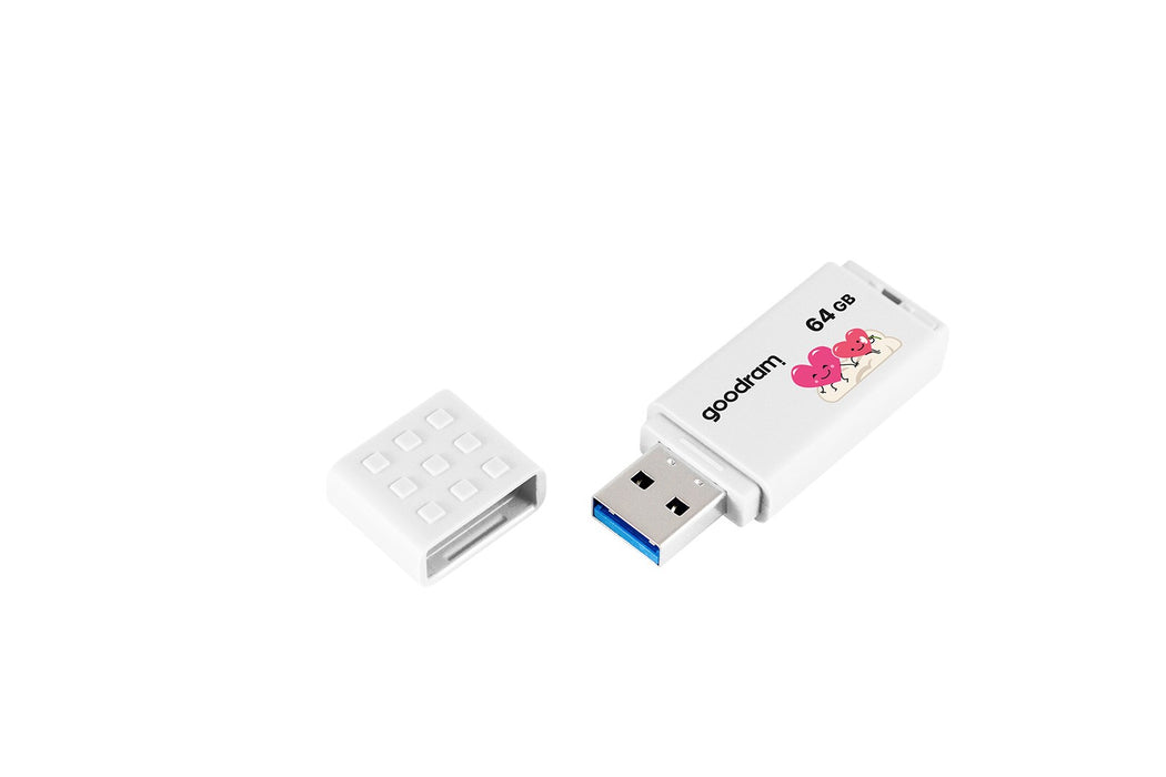 Goodram UME3 Valentine USB флаш устройство 64 GB USB Type-A 3.2 Gen 1 (UME3-0640W0R11-V) Бяло