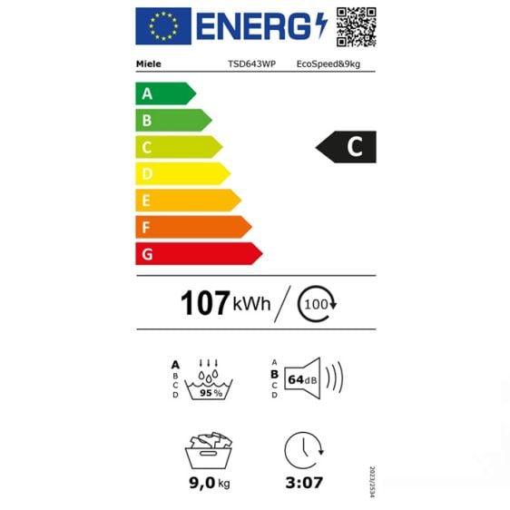 Сушилня MIELE TSD643WP EcoSpeed&9kg