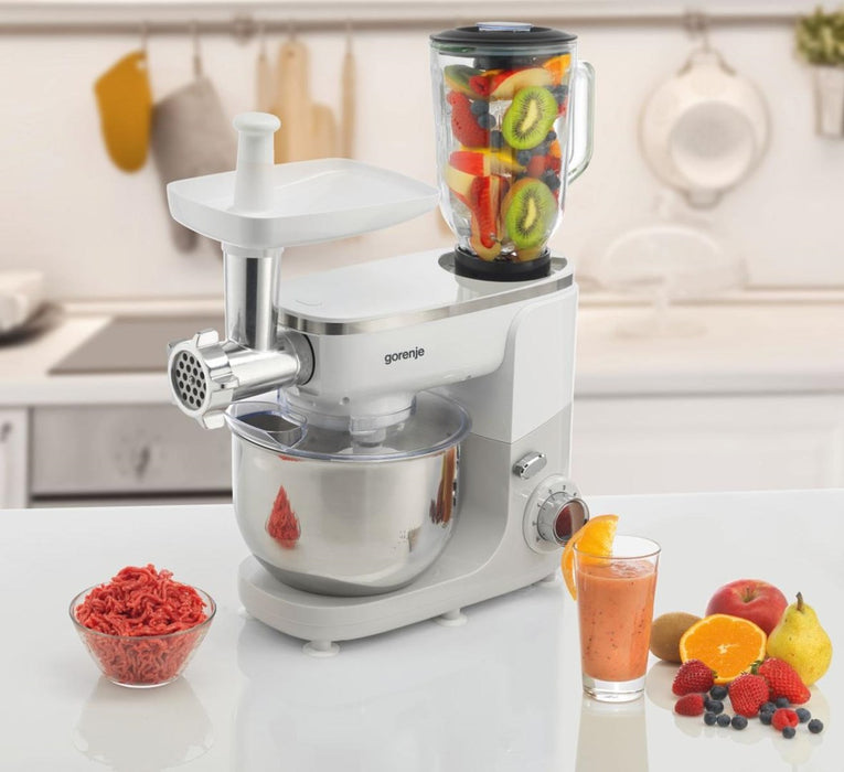 Food processor GORENJE MMC1005W Planetary robot 1000 W, 4.8 L White, Grey