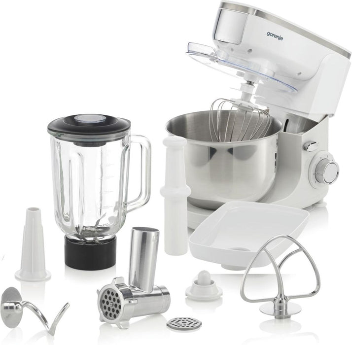 Food processor GORENJE MMC1005W Planetary robot 1000 W, 4.8 L White, Grey