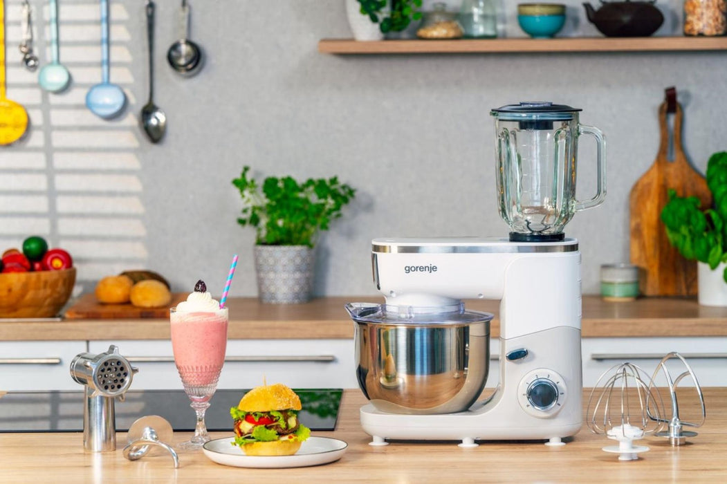 Food processor GORENJE MMC1005W Planetary robot 1000 W, 4.8 L White, Grey