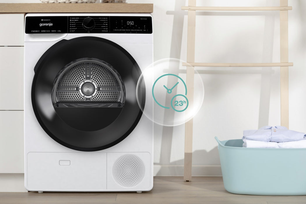Сушилня Gorenje DPNA92WIFI Свободностояща Зареждане отпред 9 кг A++ Черен, Бял