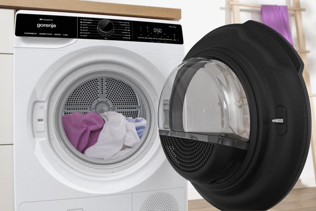 Сушилня Gorenje DPNA92WIFI Свободностояща Зареждане отпред 9 кг A++ Черен, Бял
