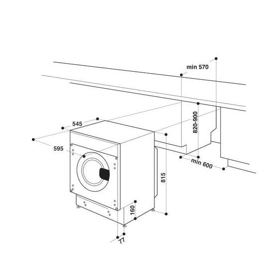 Пералня за вграждане WHIRLPOOL BI WMWG 91485 EU