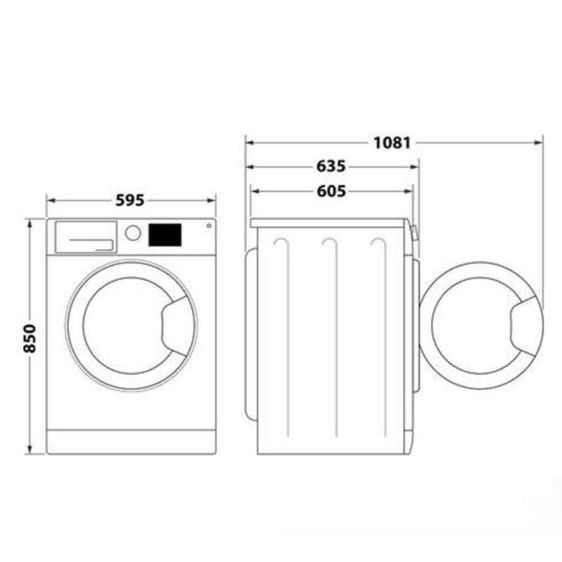 Пералня със сушилня WHIRLPOOL FFWDB 976258 BV EE, 9/7 кг, 6th Sense, FreshCare+, 1600 об/мин.